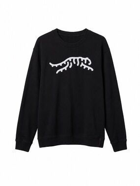 Sun Day Red Tiger Woods Icon Chain Stitch Black Crewneck Size XL EUC!